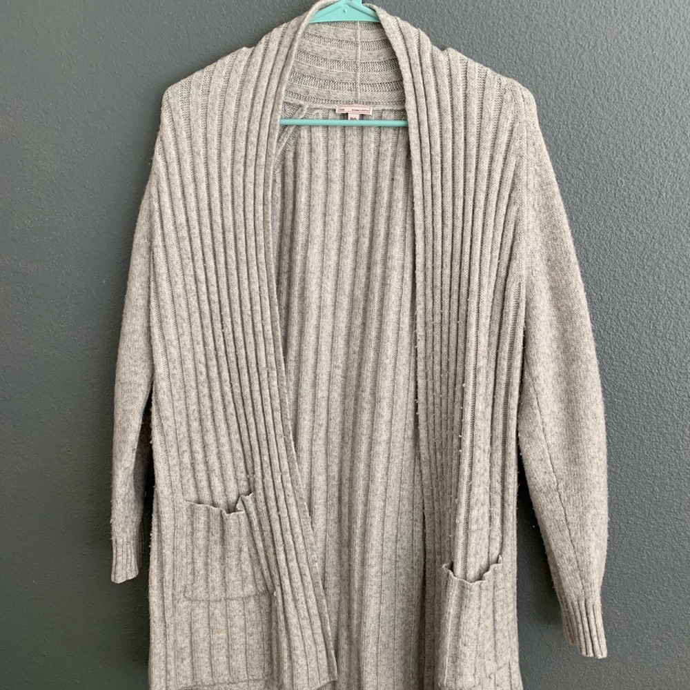 Grey sweater cardigan!